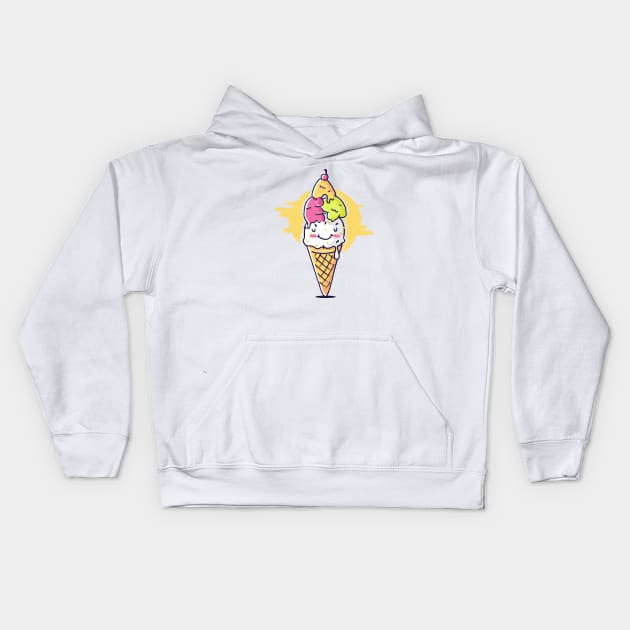 Ice Cream Kids Hoodie by dreadpen